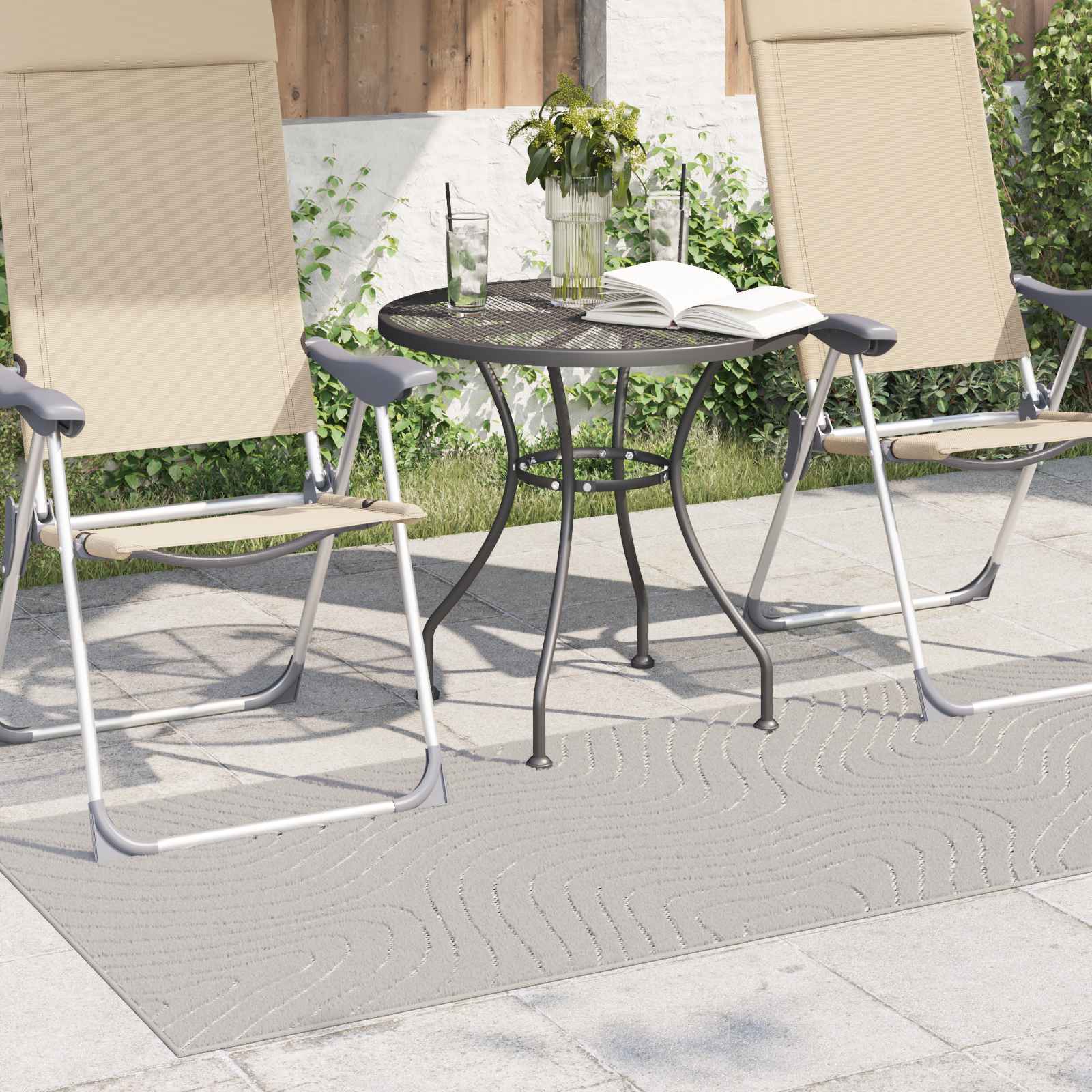 Vidaxx tapis rectangulaire huarte crème 150 x 80 cm polyester