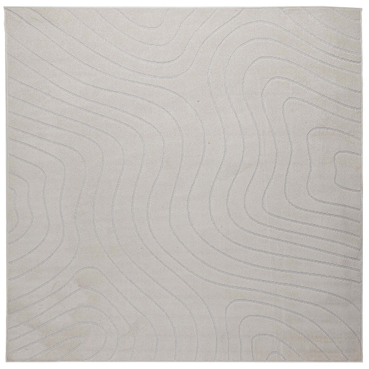 Vidaxx tapis carré huarte crème 200 x 200 cm polyester