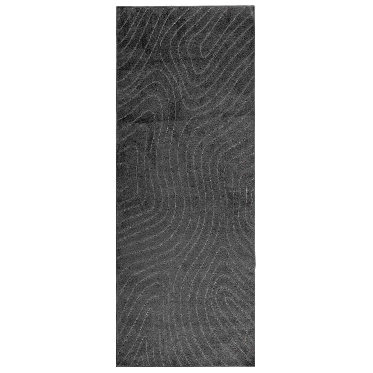 VidaXL tapis rectangulaire huarte anthracite 150 x 80 cm polyester