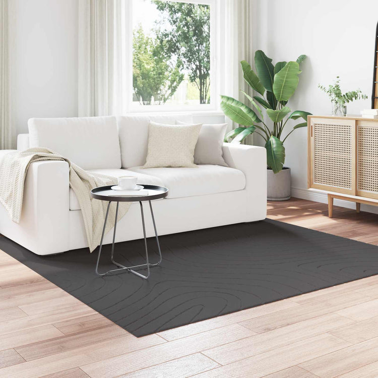 Vidaxx tapis carré huarte anthracite 120 x 120 cm polyester