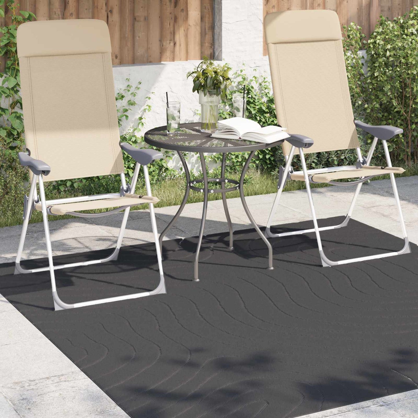 Vidaxx tapis carré huarte anthracite 200 x 200 cm polyester