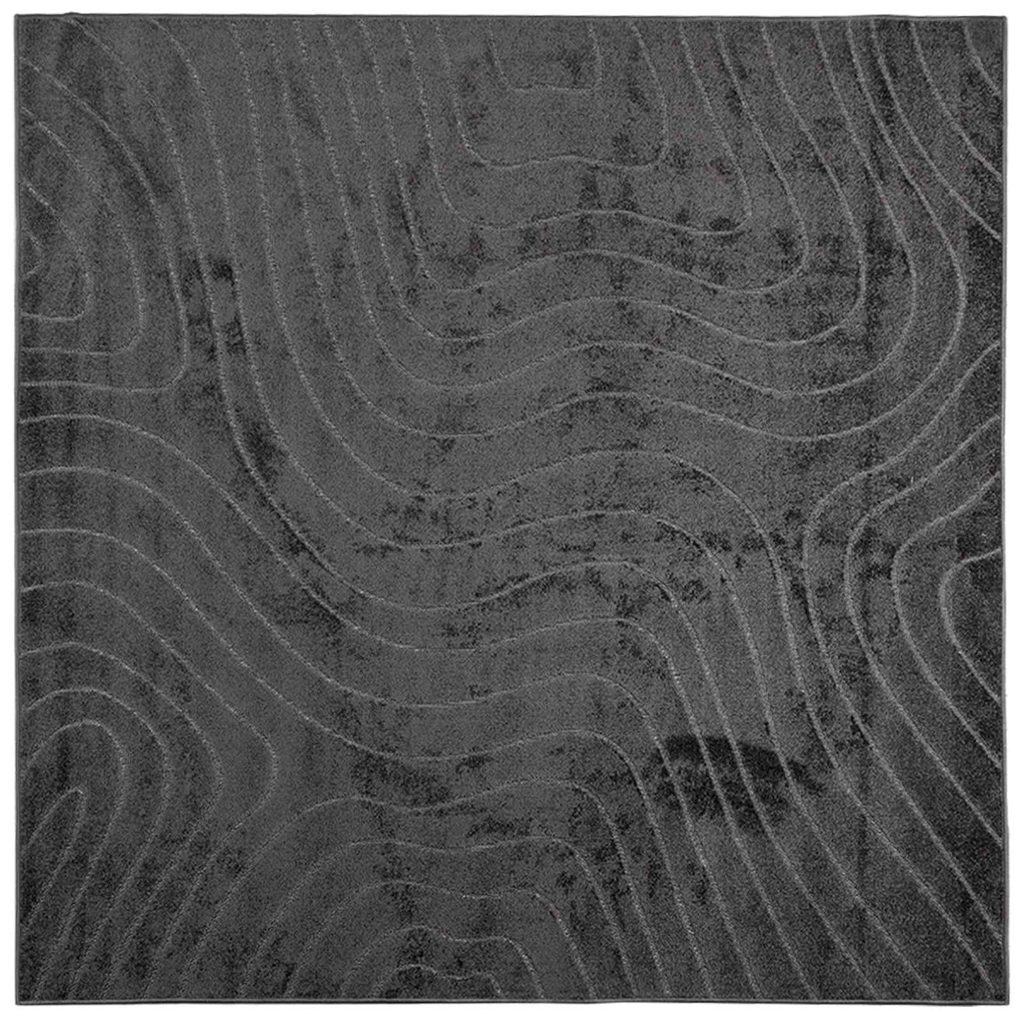 Vidaxx tapis carré huarte anthracite 200 x 200 cm polyester