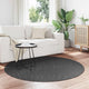 Vidaxl tapis rond huarte anthracite ø 120 cm polyester