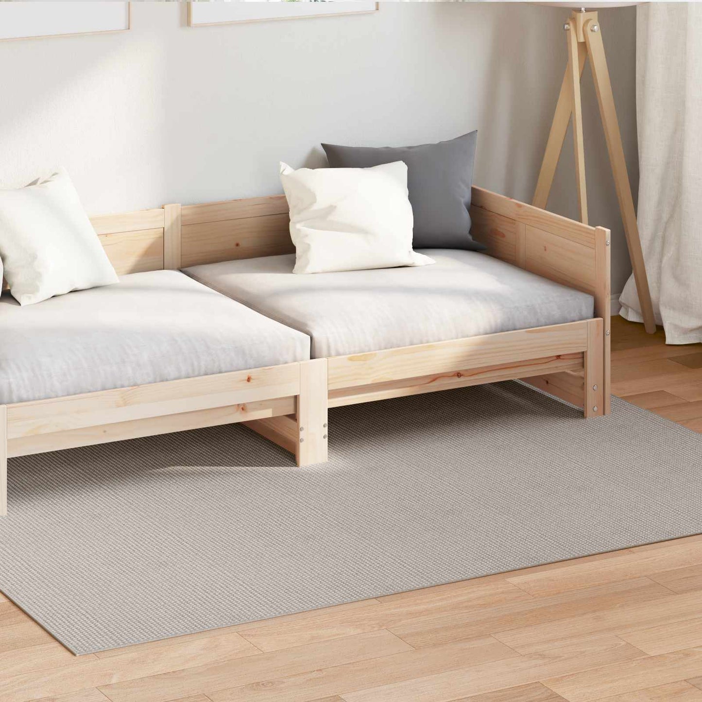 VidaXL tapis rectangulaire huarte crème 170 x 120 cm polyester