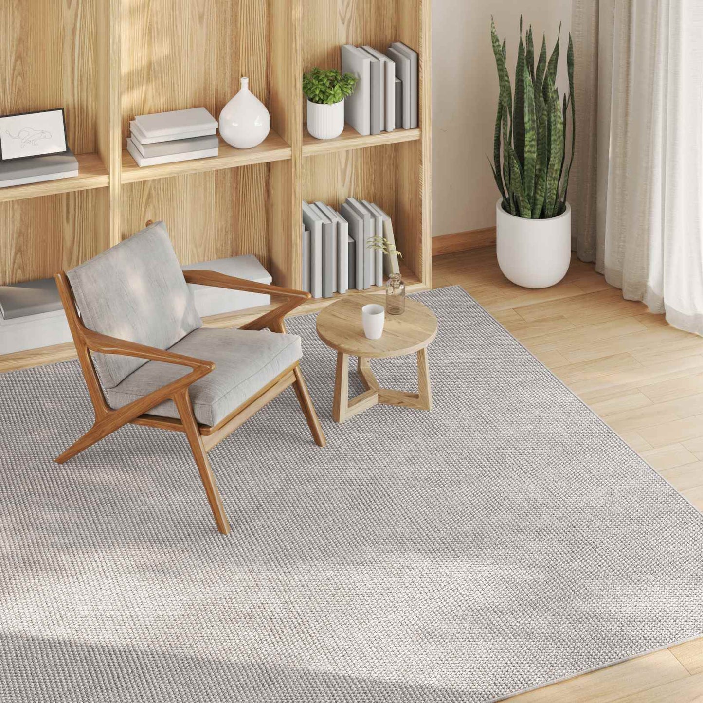 Vidaxx tapis carré huarte crème 120 x 120 cm polyester
