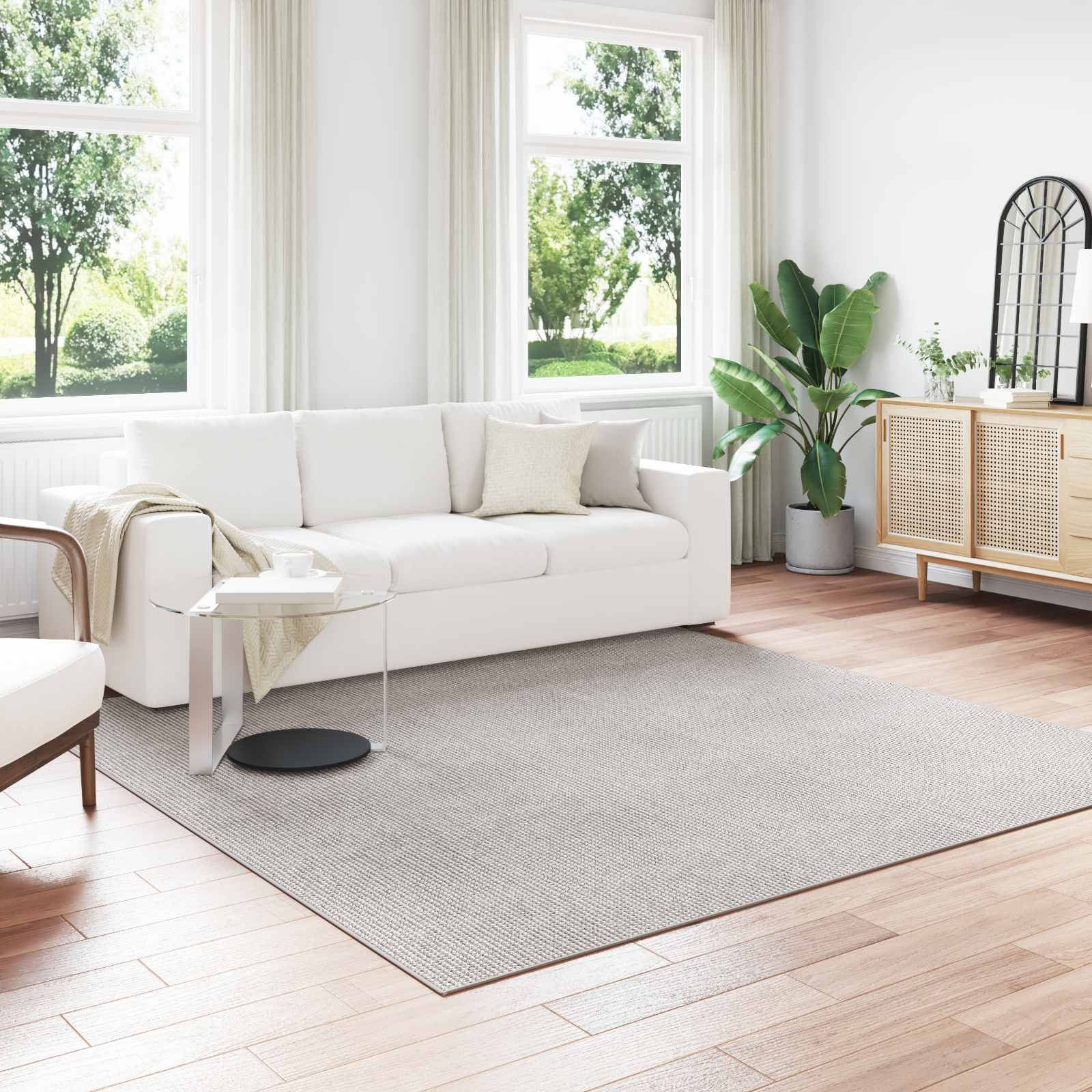Vidaxx tapis carré huarte crème 240 x 240 cm polyester