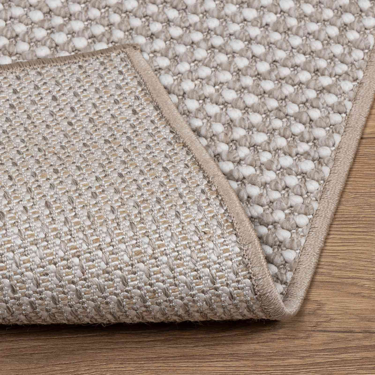 VidaXL tapis huarte crème et taupe 200 x 80 cm polyester