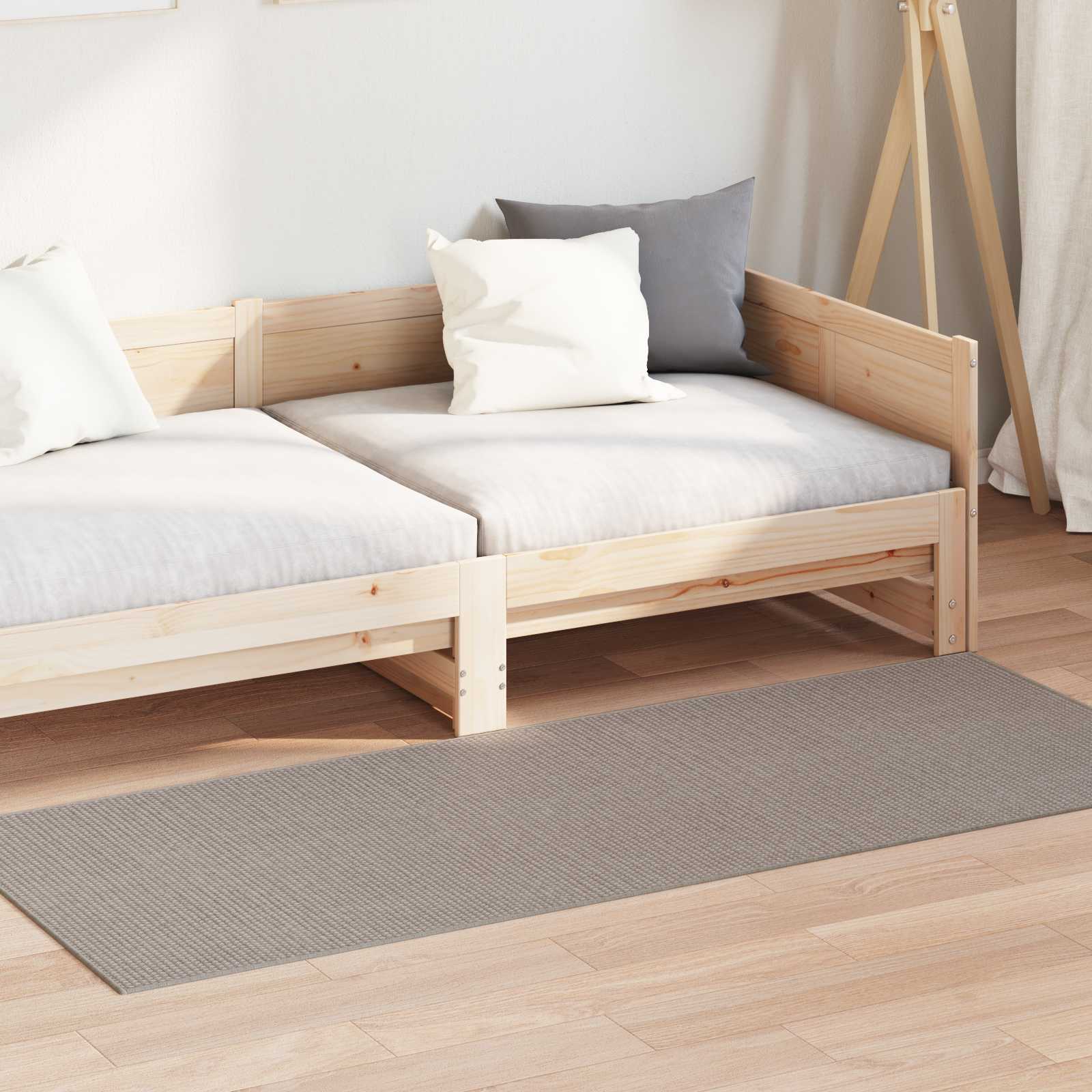 VidaXL tapis huarte crème et taupe 200 x 80 cm polyester