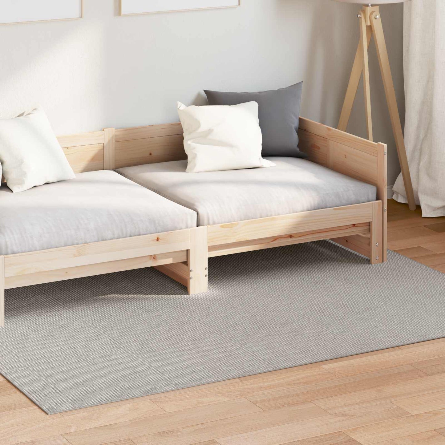 VidaXL tapis huarte crème et gris 170 x 120 cm polyester