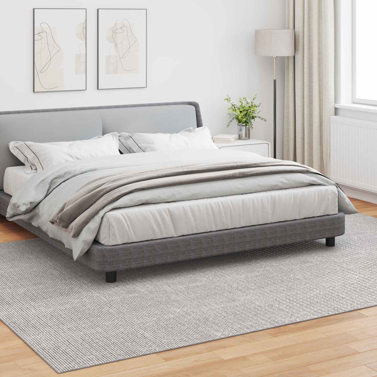 VidaXL tapis huarte crème et gris 340 x 240 cm polyester