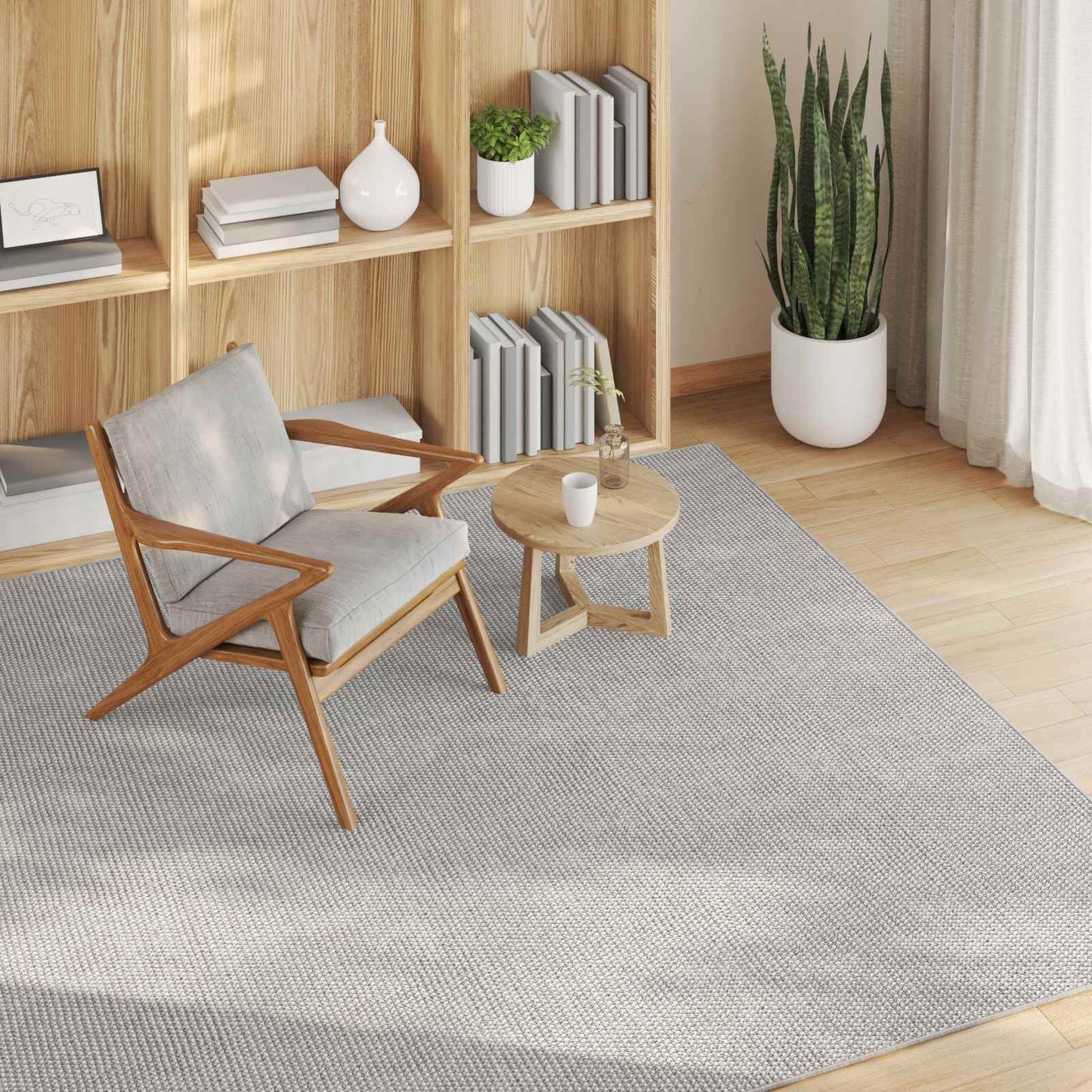 Vidaxx tapis huarte crème et gris 120 x 120 cm polyester