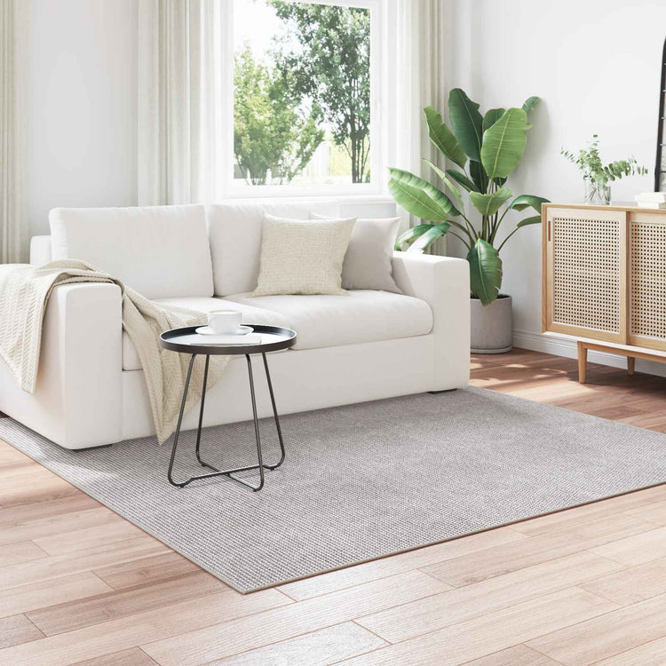VidaXL tapis huarte crème et gris 200 x 200 cm polyester