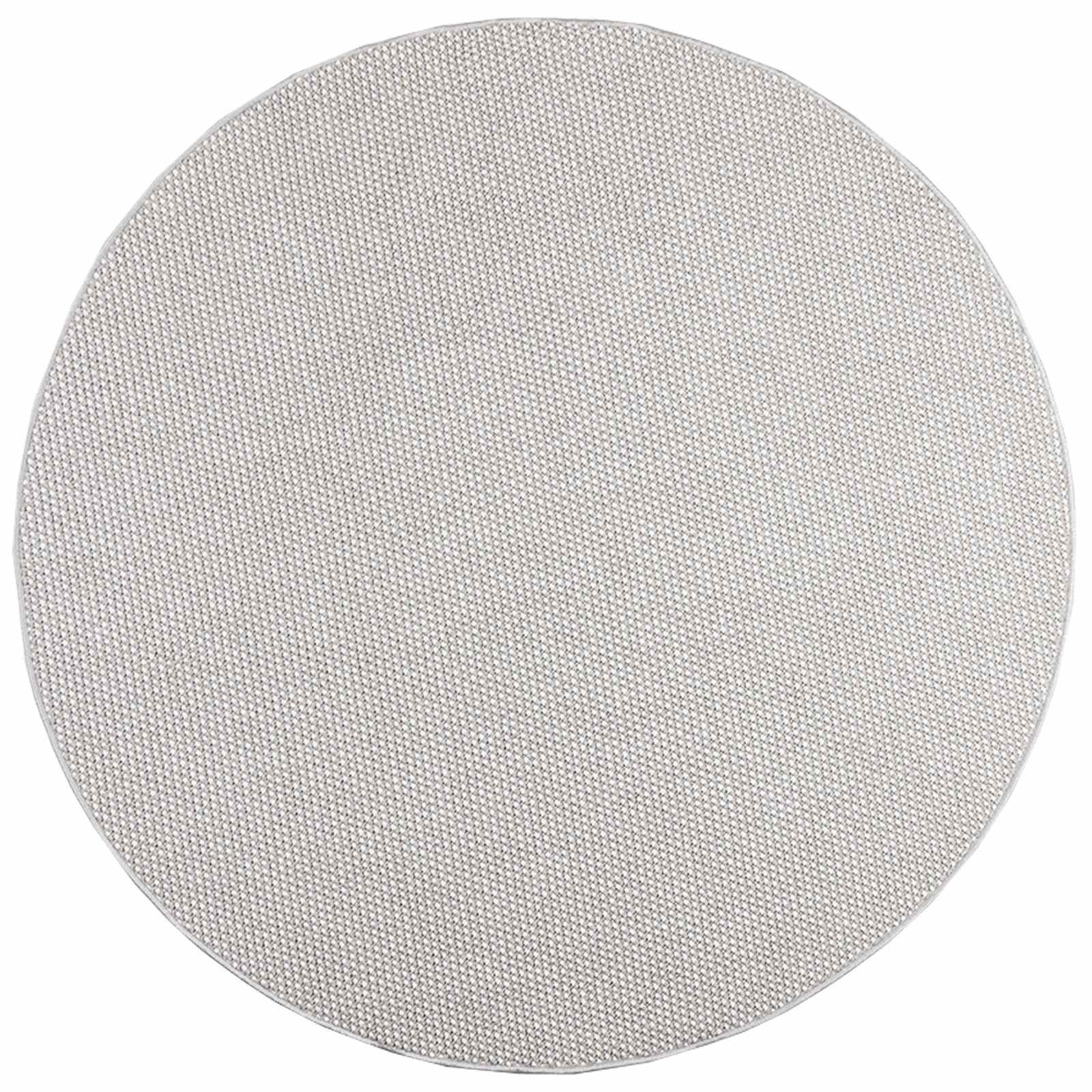 Vidaxl tapis rond huarte crème et gris ø 120 cm polyester