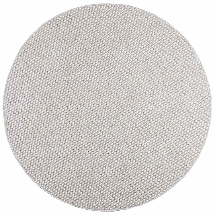 Vidaxl tapis rond huarte crème et gris ø 160 cm polyester