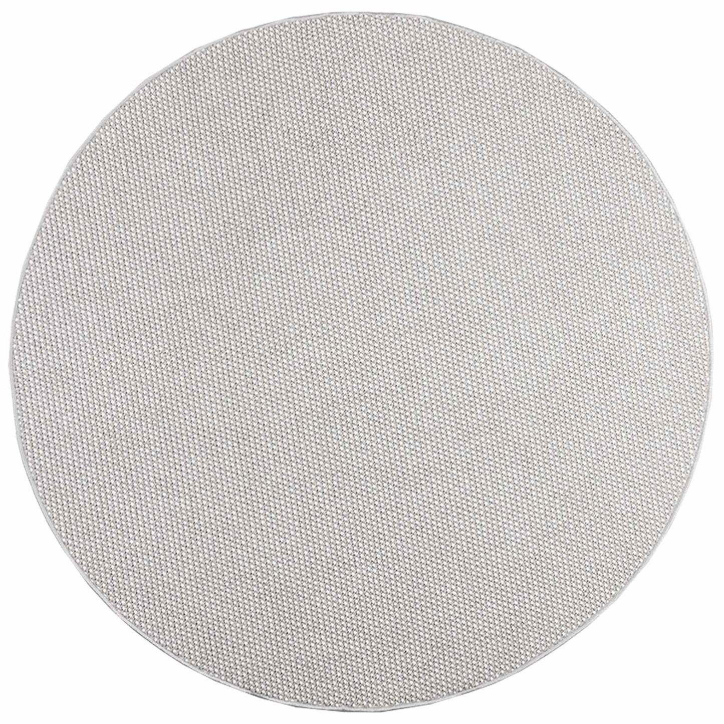 Vidaxl tapis rond huarte crème et gris ø 200 cm polyester