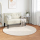 VidaXL tapis rond huarte crème ø 160 cm polyester