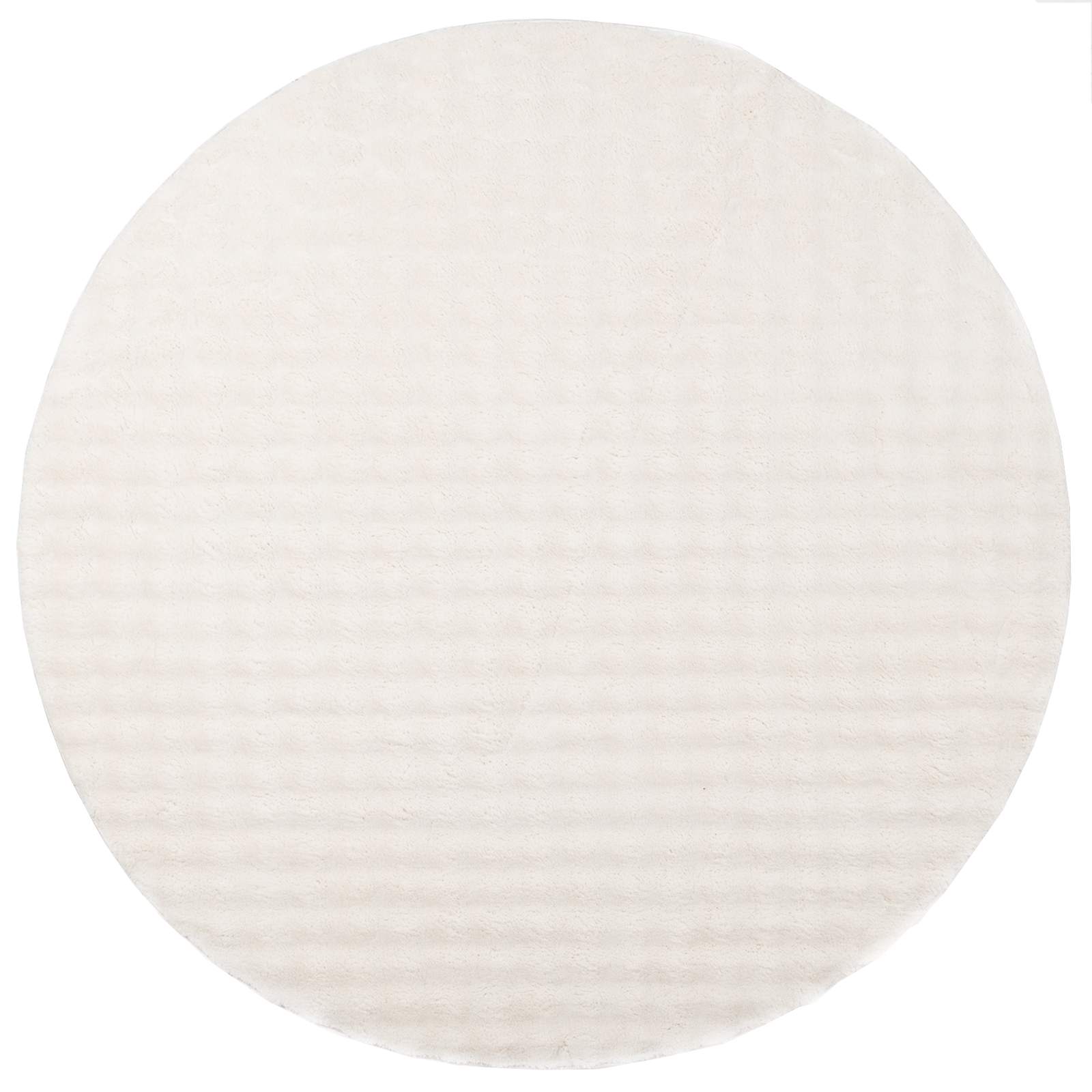 VidaXL tapis rond huarte crème ø 160 cm polyester