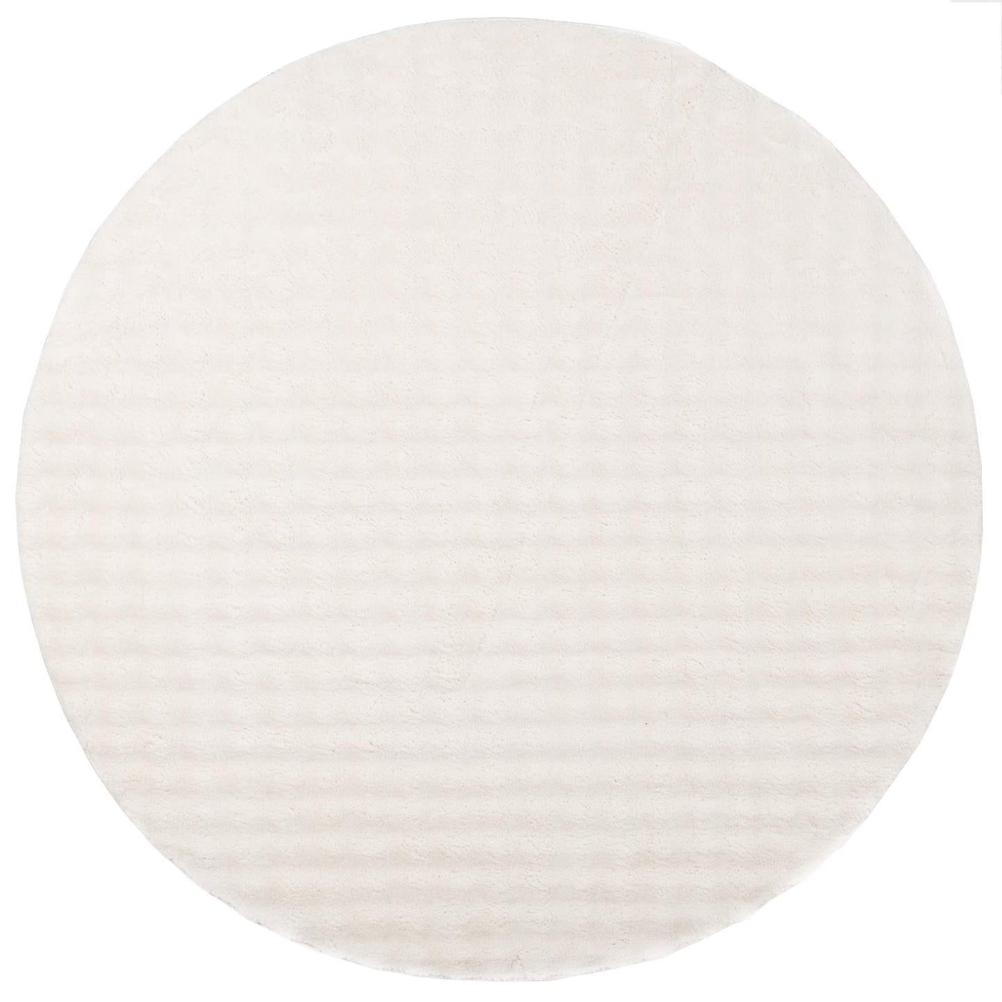 VidaXL tapis rond huarte crème ø 200 cm polyester