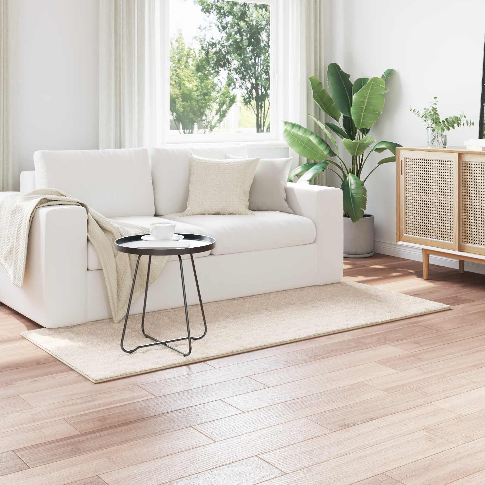Vidaxx tapis rectangulaire huarte beige 150 x 80 cm polyester