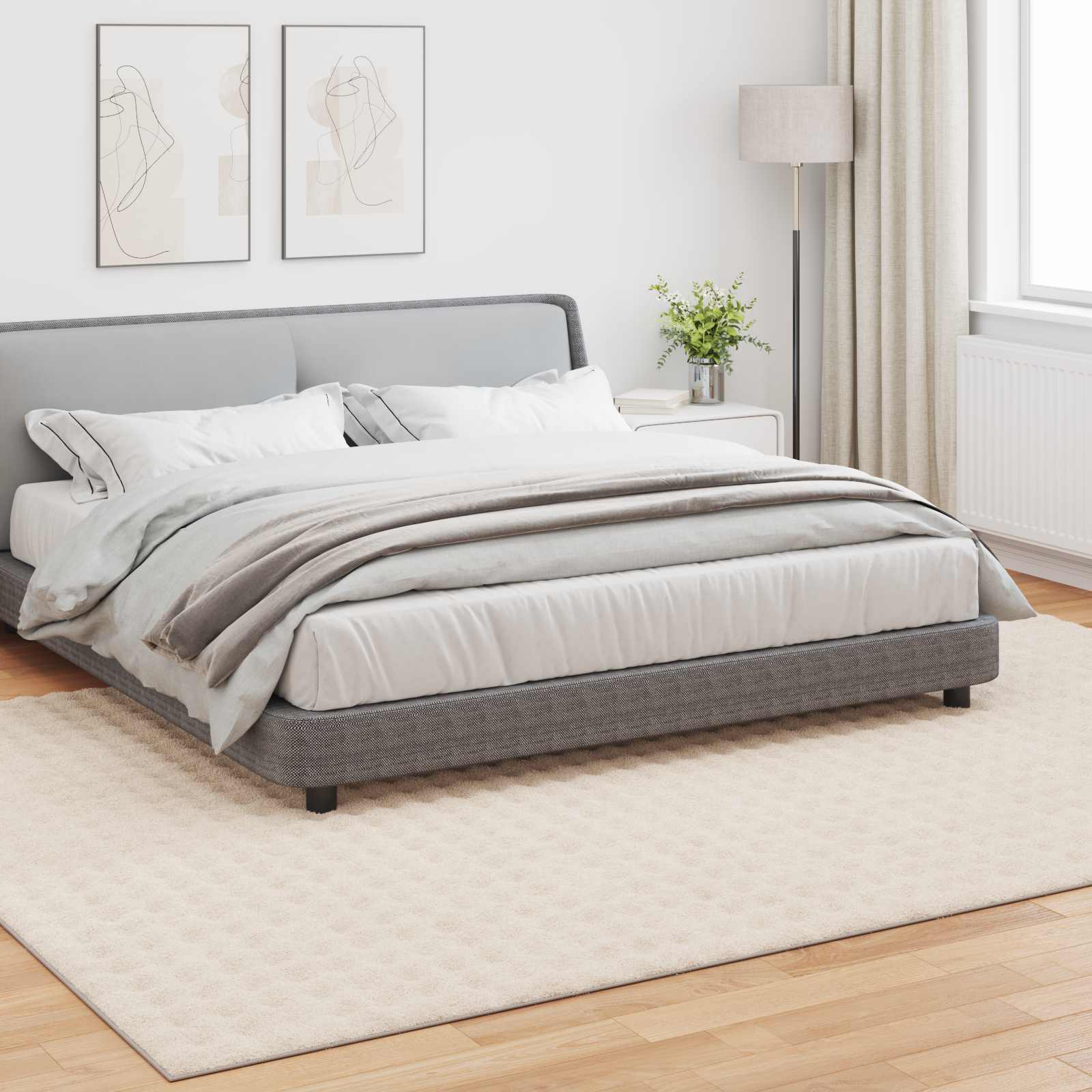 Vidaxx tapis rectangulaire huarte beige 280 x 200 cm polyester