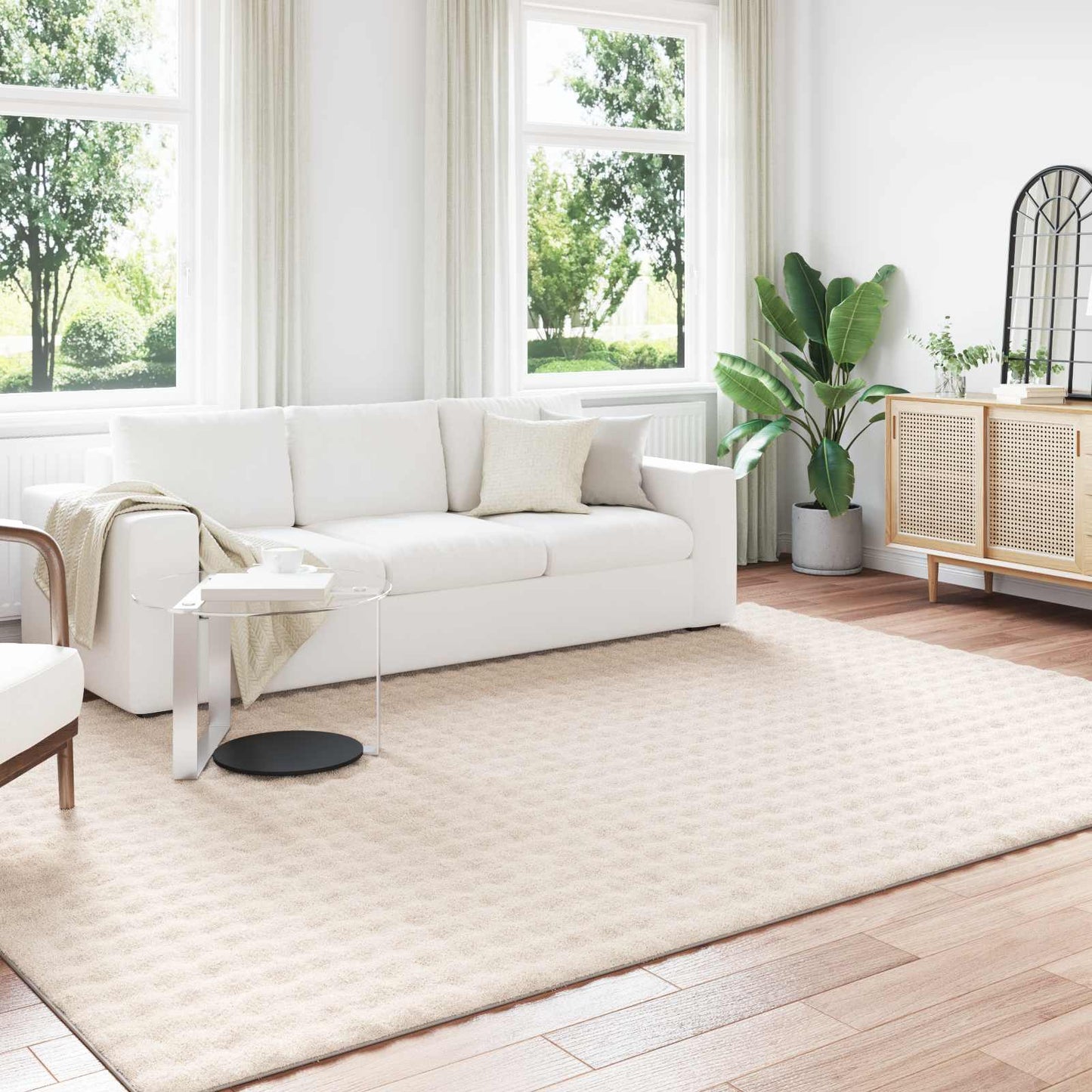Vidaxx tapis rectangulaire huarte beige 340 x 240 cm polyester