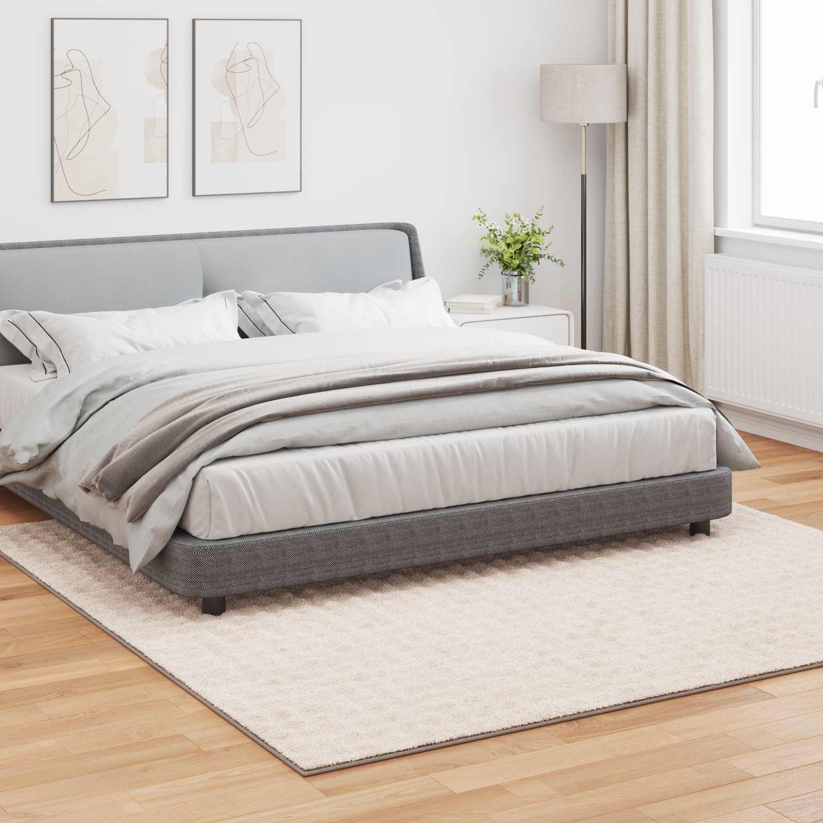 Vidaxx tapis carré huarte beige 240 x 240 cm polyester