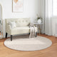 VidaXL tapis rond huarte beige ø 160 cm polyester