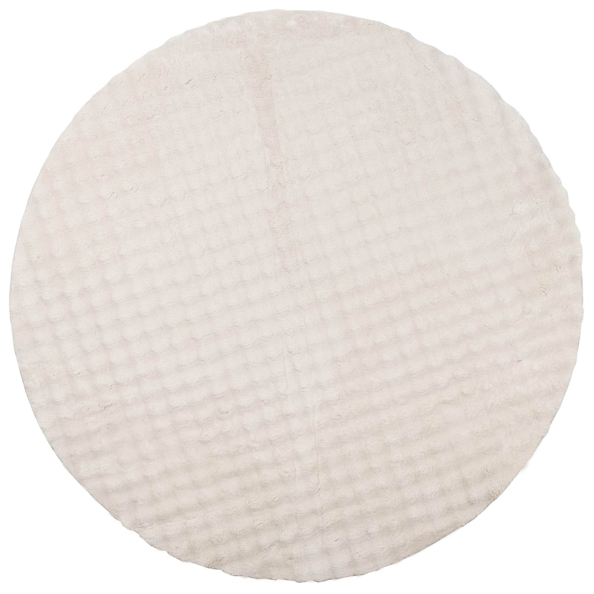 VidaXL tapis rond huarte beige ø 160 cm polyester