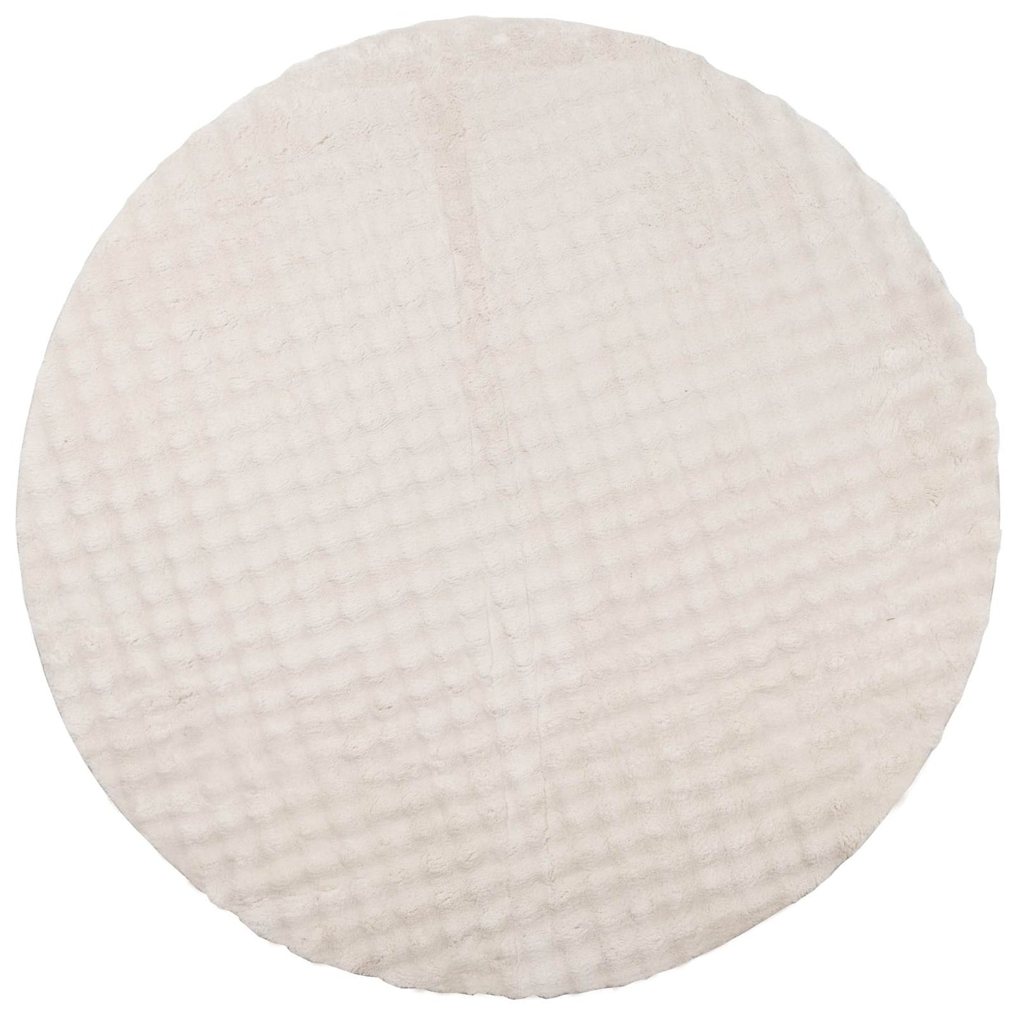 VidaXL tapis rond huarte beige ø 200 cm polyester