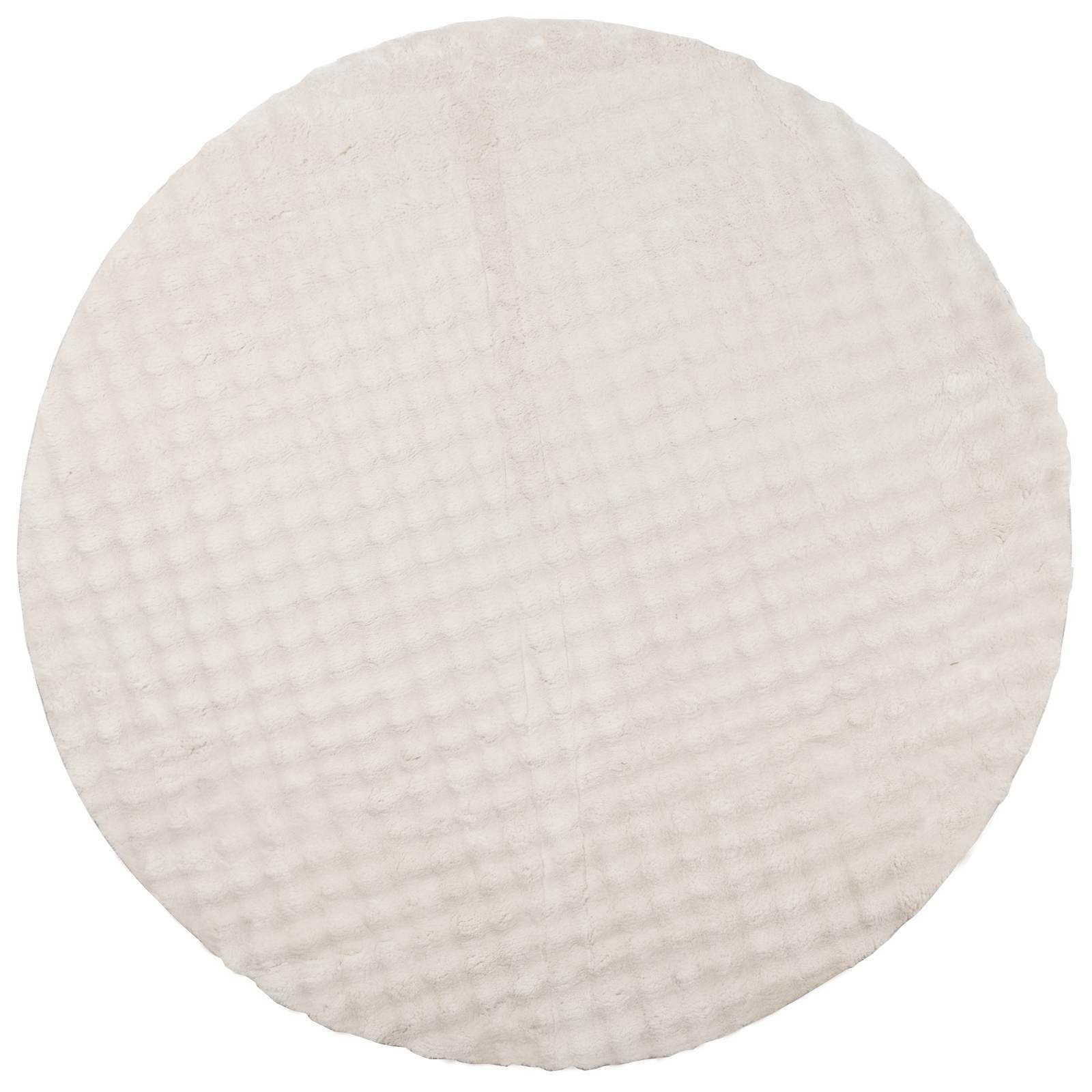 VidaXL tapis rond huarte beige ø 200 cm polyester
