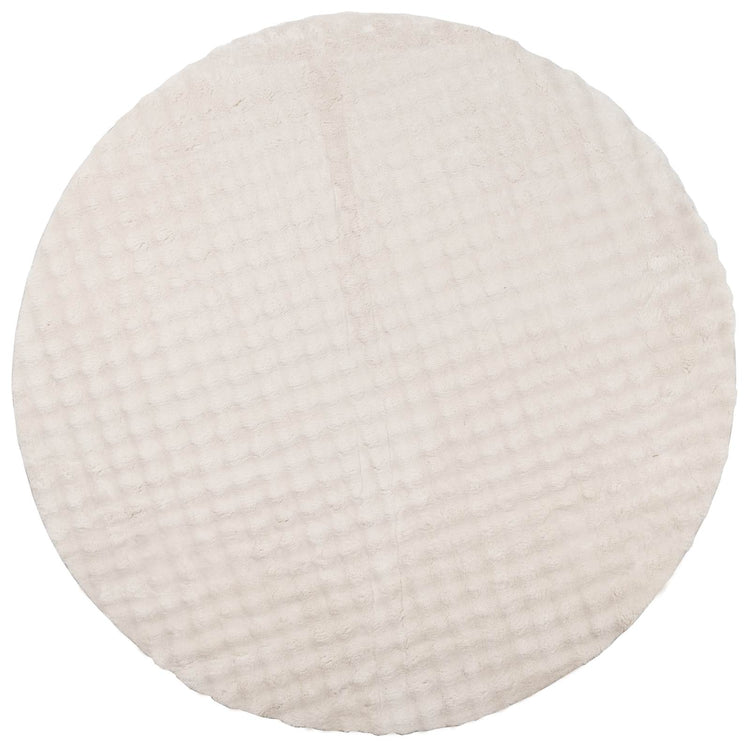 VidaXL tapis rond huarte beige ø 200 cm polyester