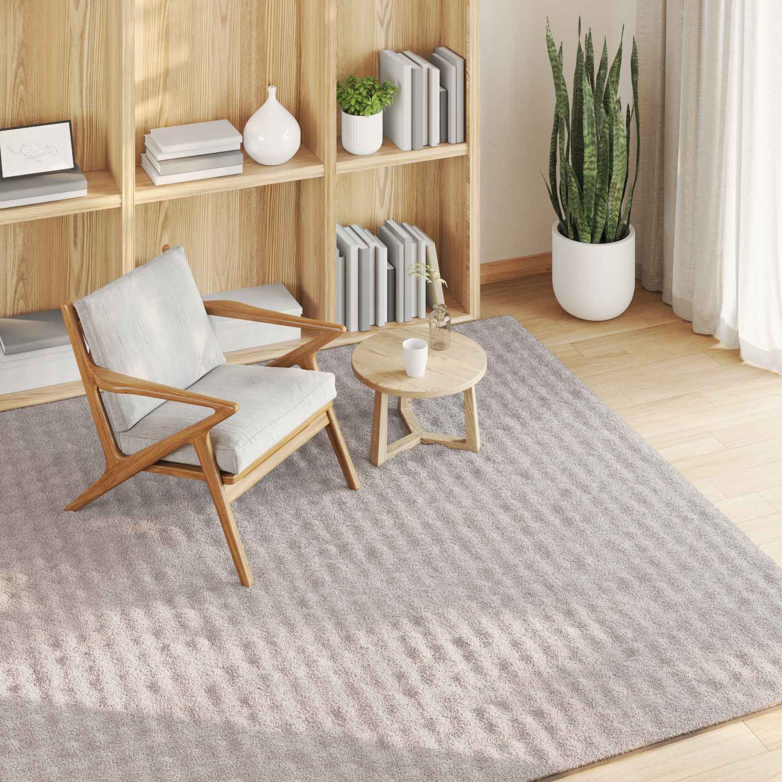 Vidaxx tapis carré huarte sable 120 x 120 cm polyester