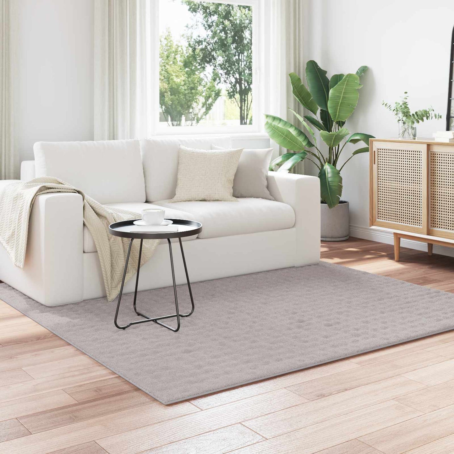 Vidaxx tapis carré huarte sable 200 x 200 cm polyester