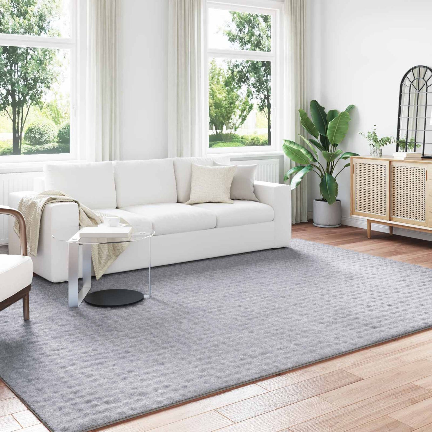 Vidaxx tapis rectangulaire huarte gris 280 x 200 cm polyester