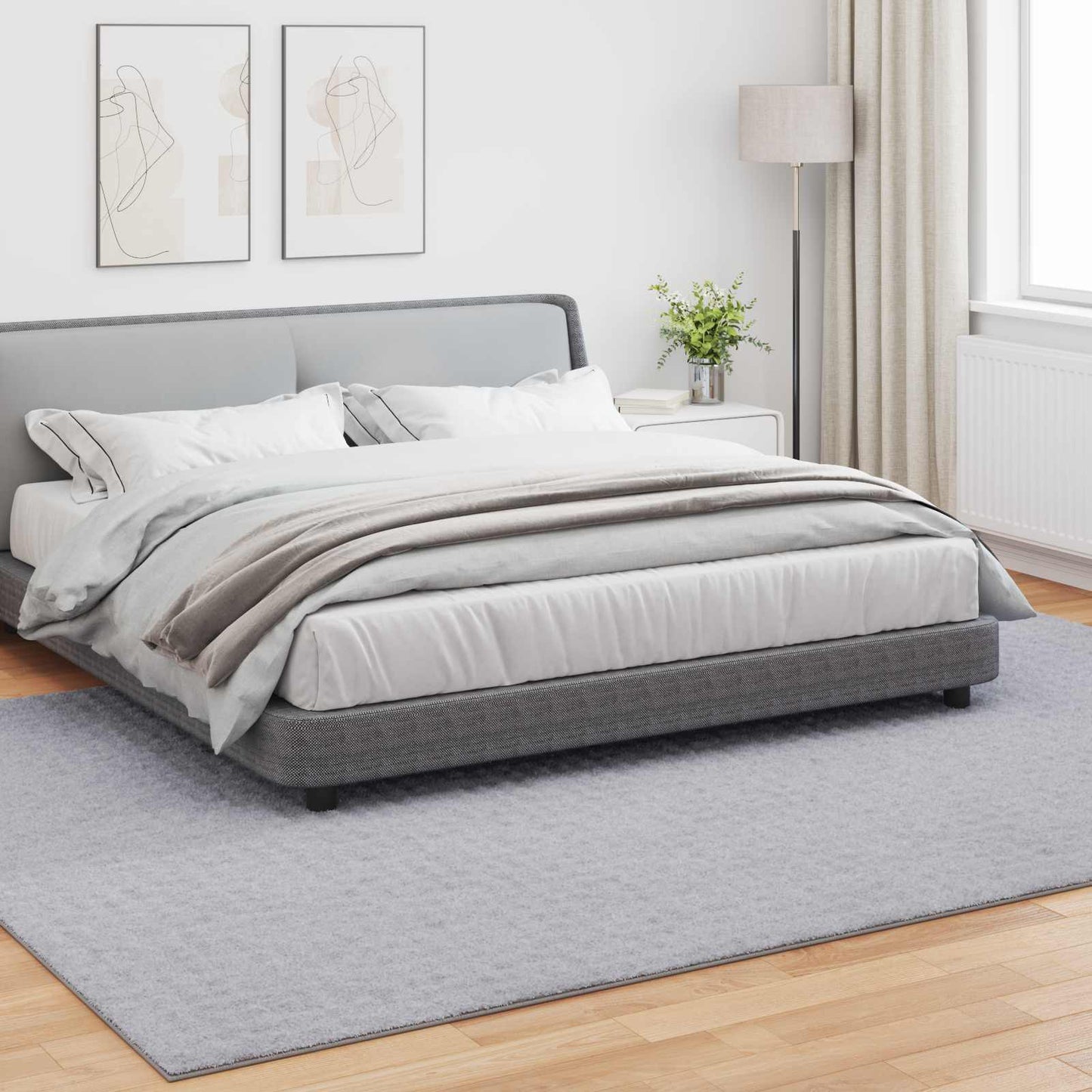 Vidaxx tapis rectangulaire huarte gris 280 x 200 cm polyester