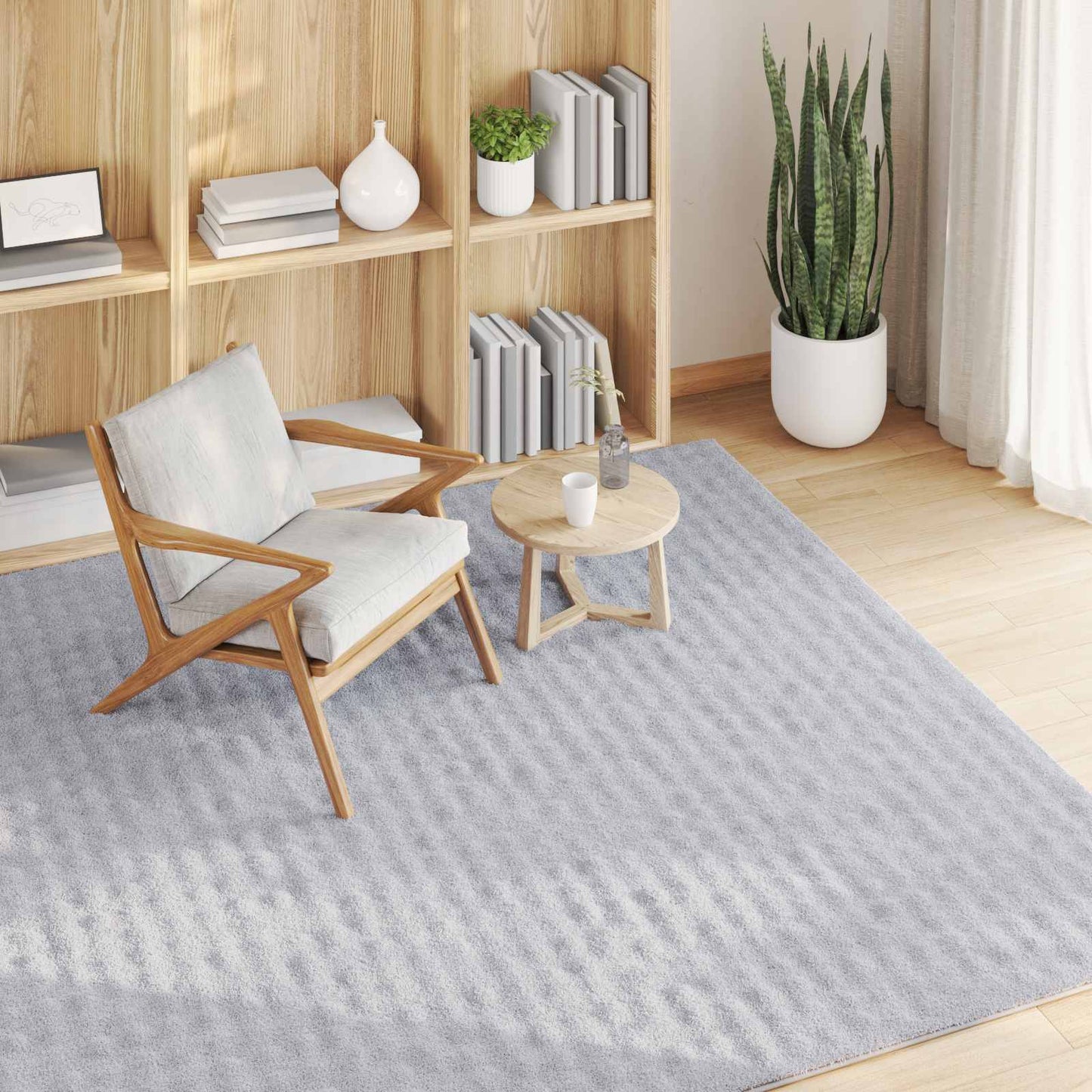Vidaxx tapis carré huarte gris 120 x 120 cm polyester