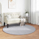 VidaXL tapis rond huarte gris ø 200 cm polyester