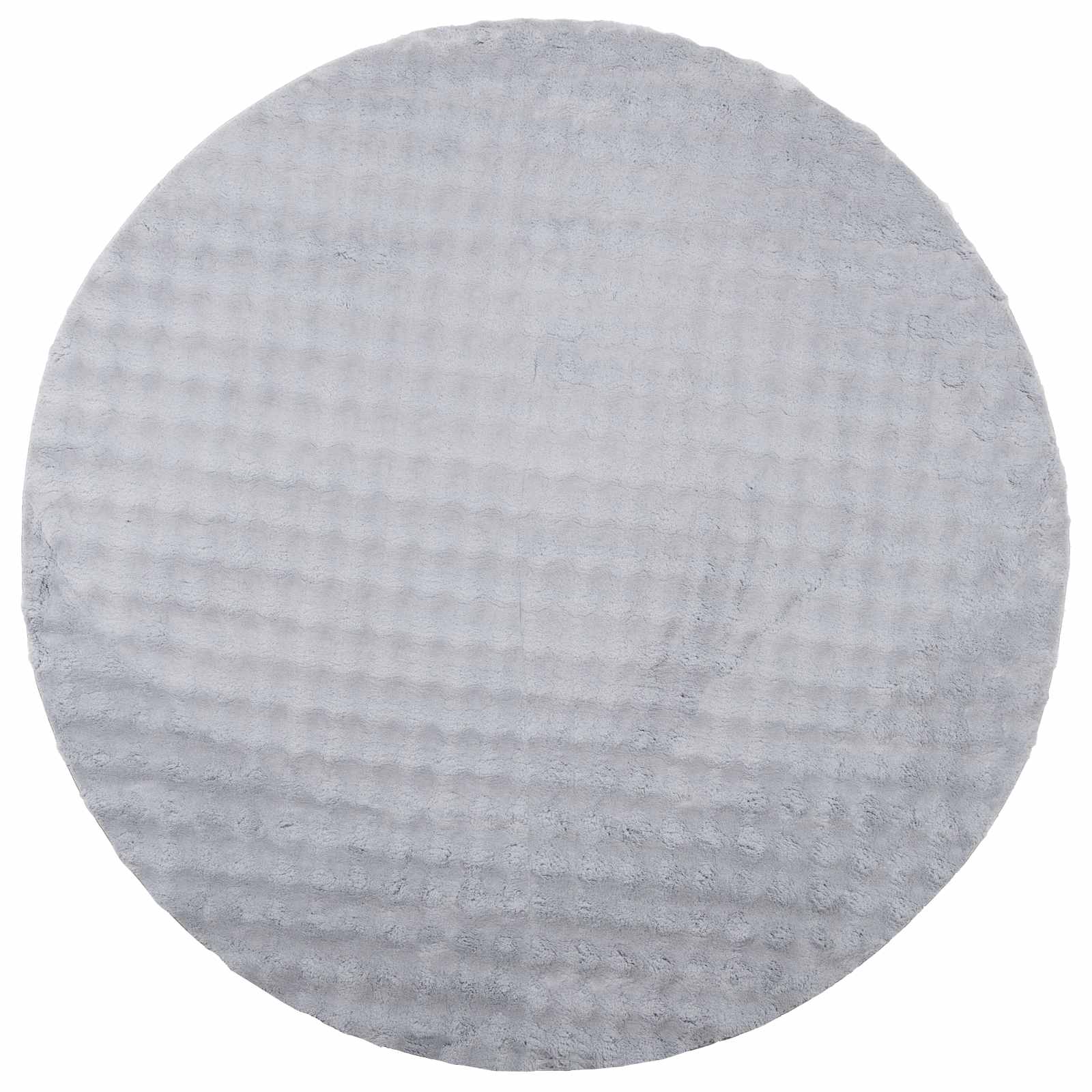 VidaXL tapis rond huarte gris ø 200 cm polyester
