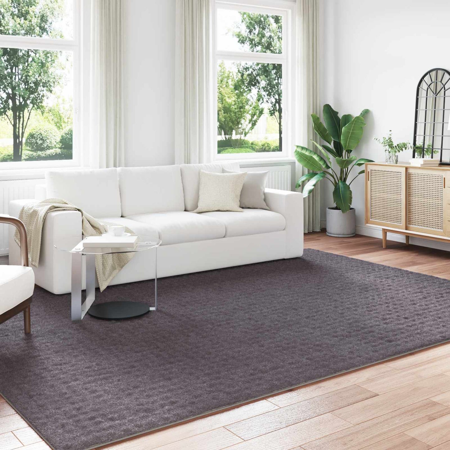 Vidaxx tapis rectangulaire huarte anthracite 280 x 200 cm polyester