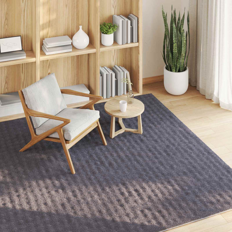 Vidaxx tapis carré huarte anthracite 120 x 120 cm polyester