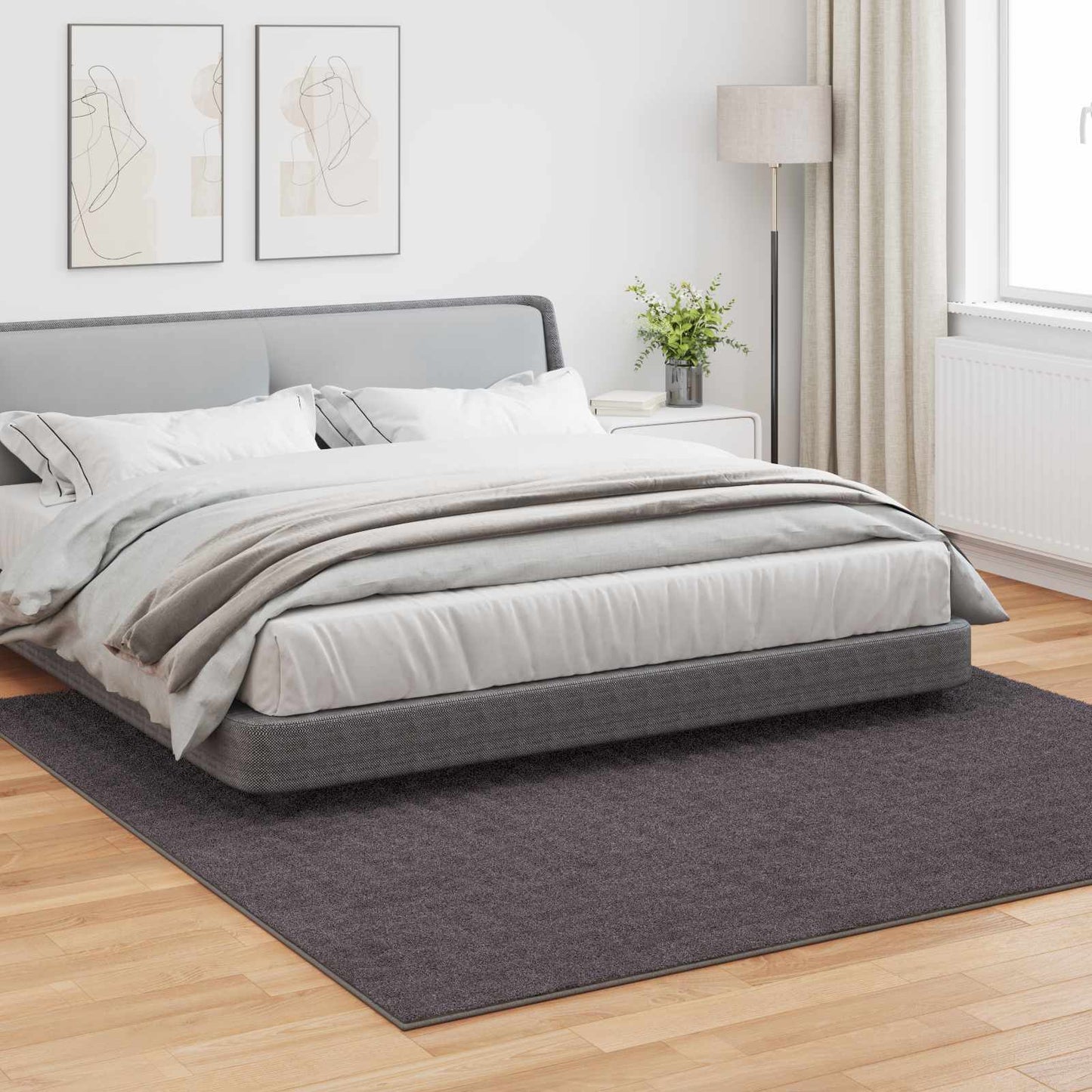 Vidaxx tapis carré huarte anthracite 240 x 240 cm polyester