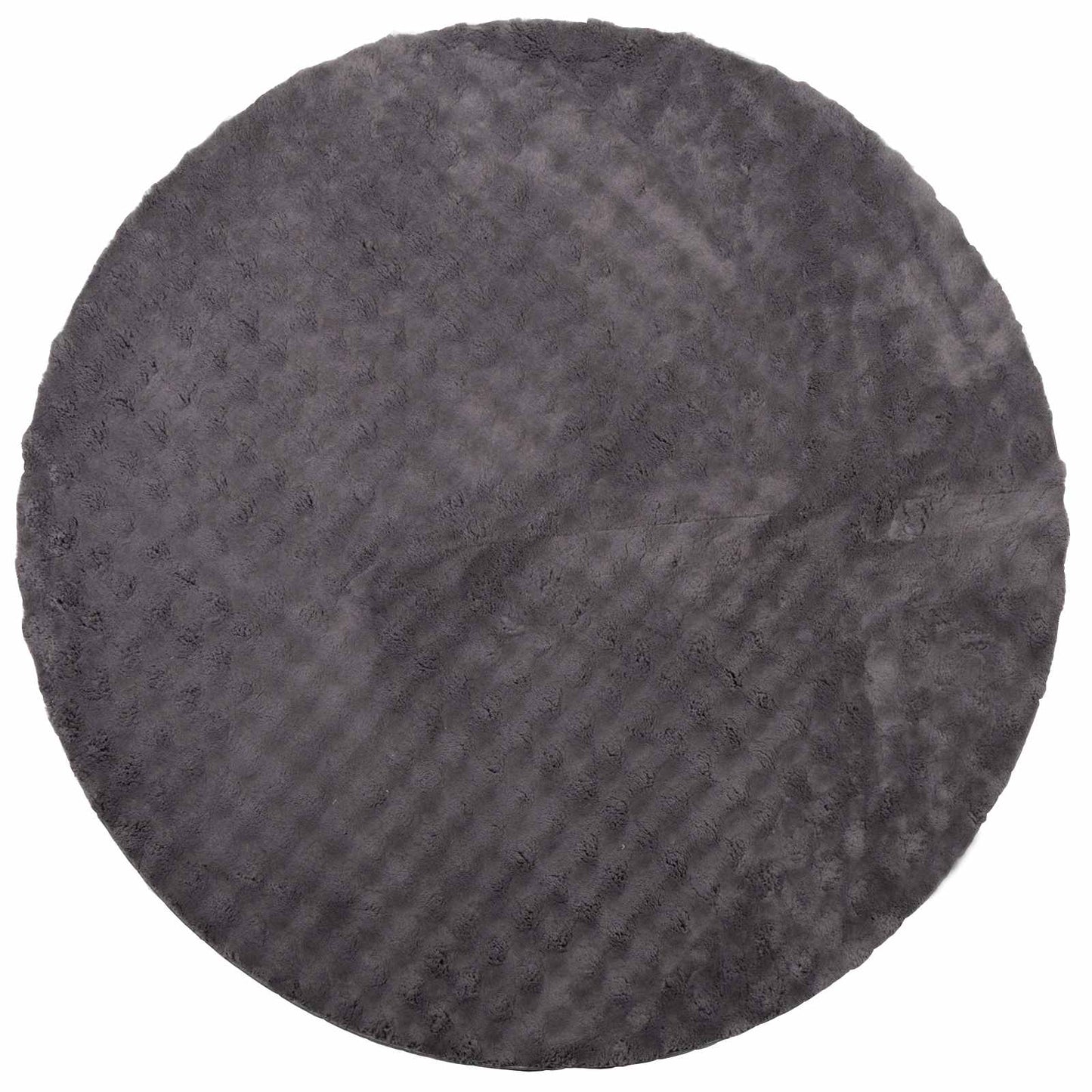 Vidaxl tapis rond huarte anthracite ø 120 cm polyester