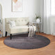 Vidaxl tapis rond huarte anthracite ø 160 cm polyester