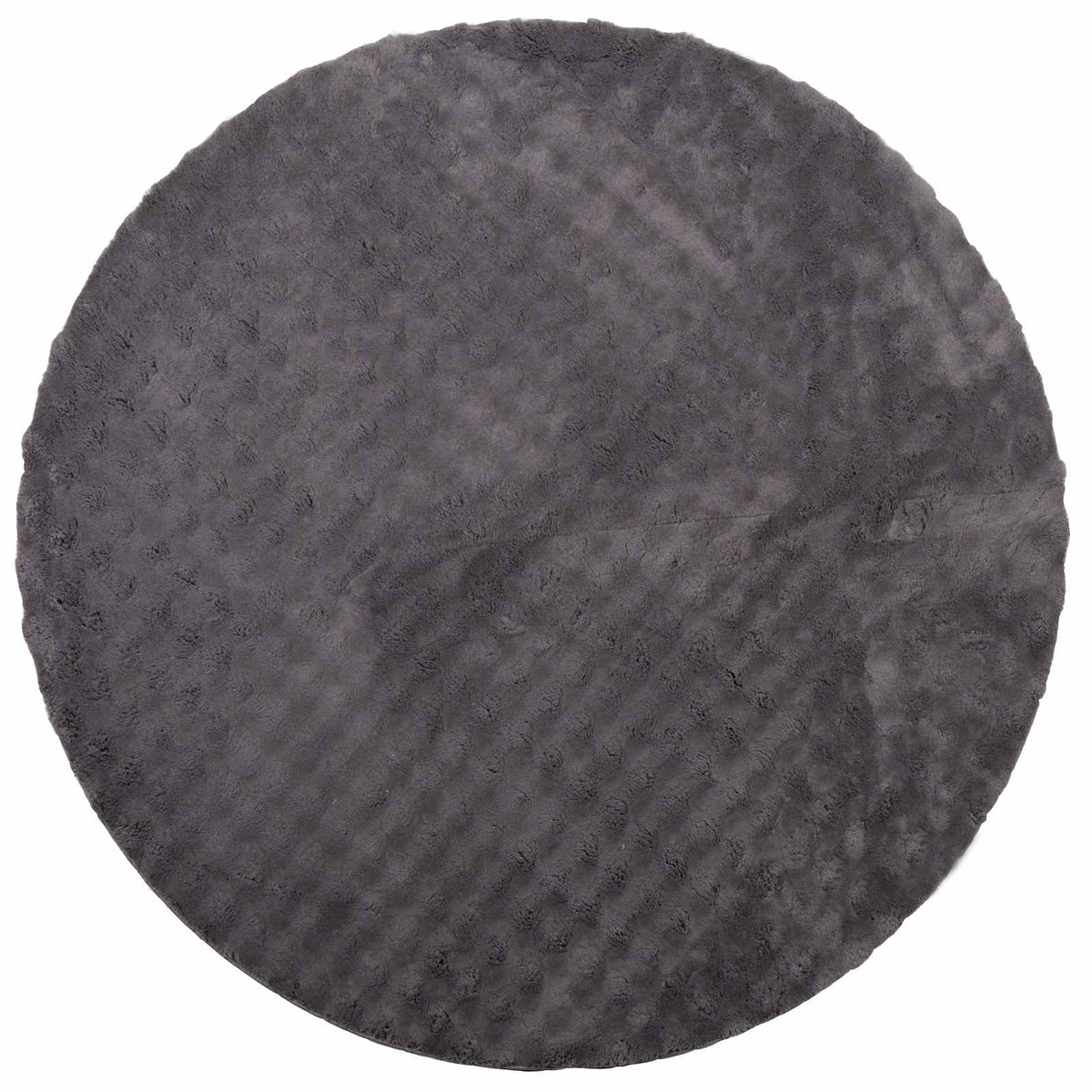 Vidaxl tapis rond huarte anthracite ø 160 cm polyester