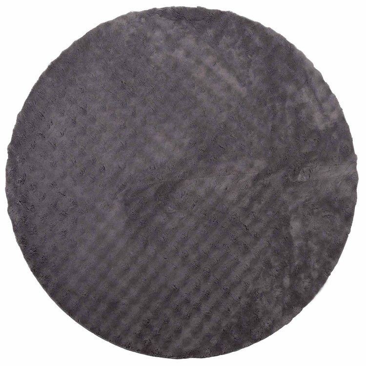 Vidaxl tapis rond huarte anthracite ø 160 cm polyester