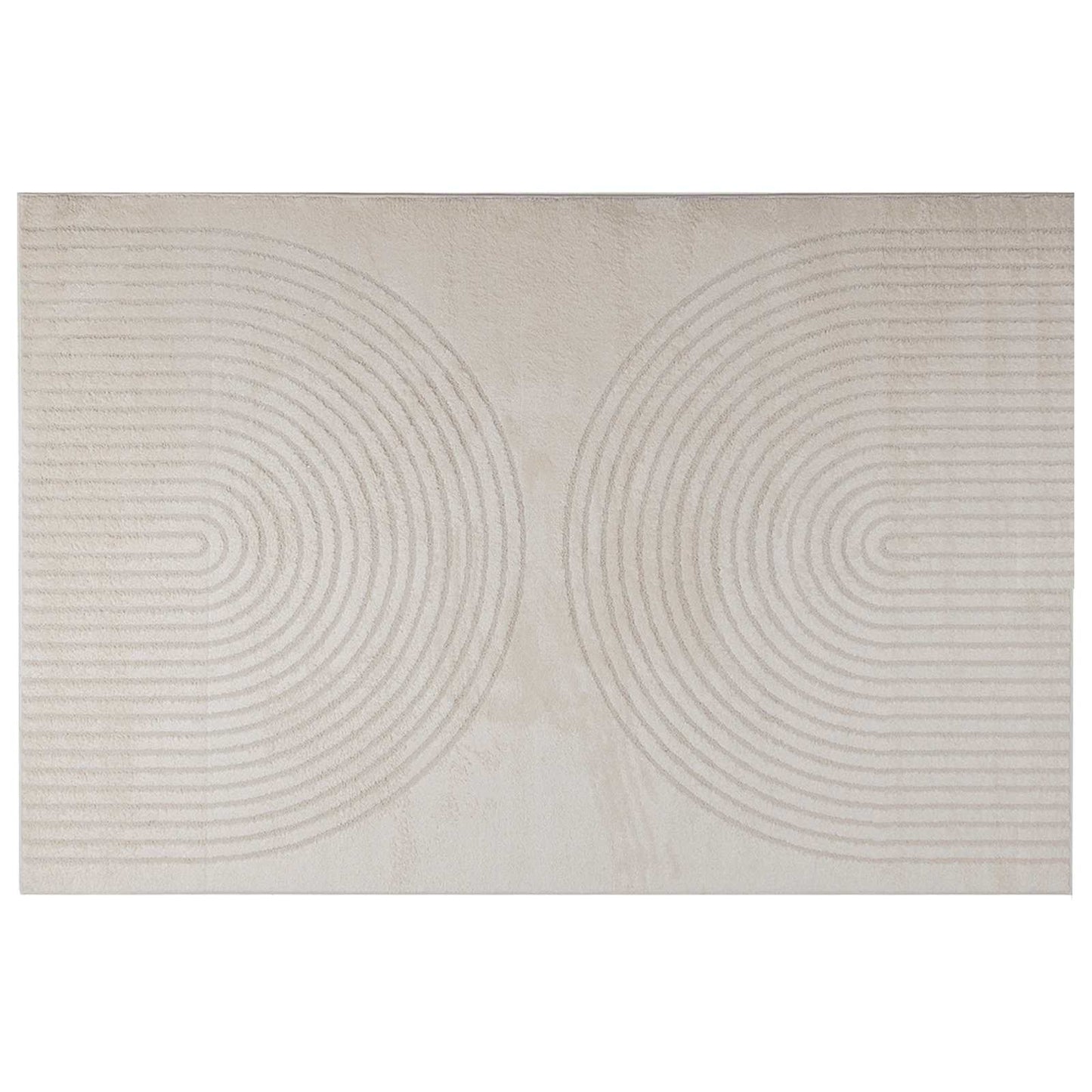 VidaXL tapis rectangulaire huarte crème 170 x 120 cm polyester