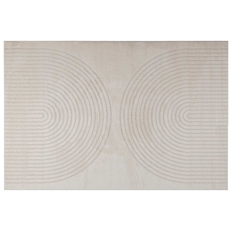 VidaXL tapis rectangulaire huarte crème 170 x 120 cm polyester