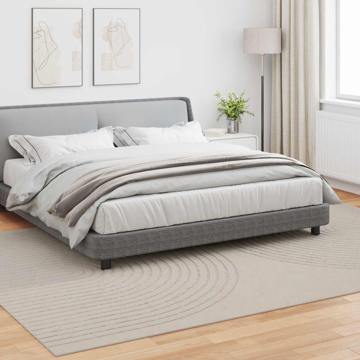 Vidaxx tapis rectangulaire huarte crème 340 x 240 cm polyester