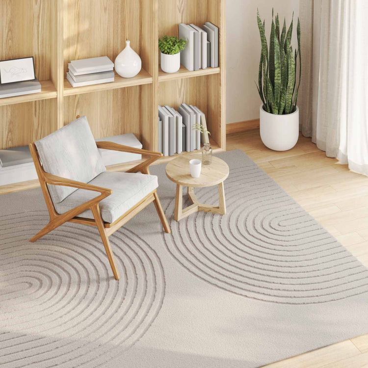 Vidaxx tapis carré huarte crème 200 x 200 cm polyester