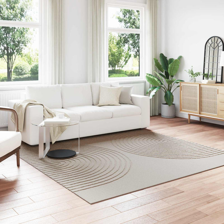 Vidaxx tapis carré huarte crème 240 x 240 cm polyester